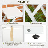 easycomfort easycomfort scaletta portavasi a 4 livelli per interni ed esterni in mdf e acciaio 50.5x24x81 cm bianco