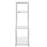 easycomfort easycomfort scaletta portavasi a 4 livelli per interni ed esterni in mdf e acciaio 50.5x24x81 cm bianco