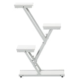 easycomfort easycomfort scaletta portavasi a 4 livelli per interni ed esterni in mdf e acciaio 50.5x24x81 cm bianco