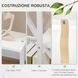 easycomfort easycomfort portafiori a 5 livelli a mezzaluna per interni ed esterni in mdf e acciaio 50x30x160 cm bianco