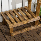 easycomfort easycomfort scaffale per piante da esterno a 4 ripiani con decorazione a mulino 76x30x90 cm