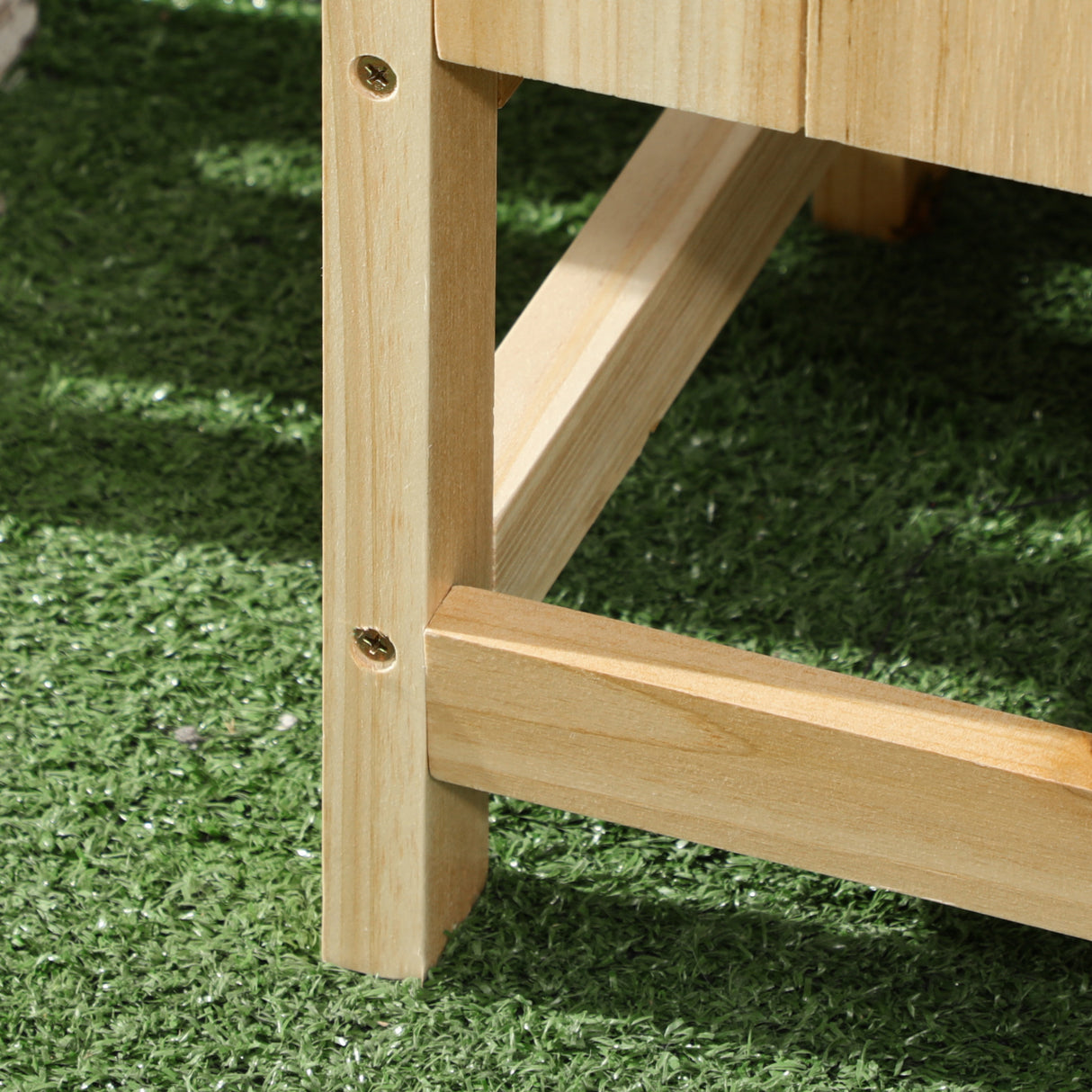 easycomfort easycomfort fioriera da esterno verticale in legno con foro di drenaggio e rivestimento interno 86x30x50 cm