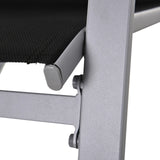 easycomfort easycomfort sedia a dondolo da giardino impermeabile e antiruggine nera