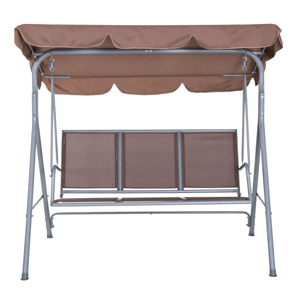 easycomfort easycomfort dondolo da giardino a 3 posti struttura in metallo marrone 170 x 112 x 153 cm ean 8055776910536