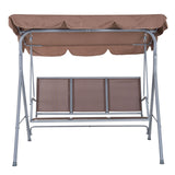 easycomfort easycomfort dondolo da giardino a 3 posti struttura in metallo marrone 170 x 112 x 153 cm ean 8055776910536