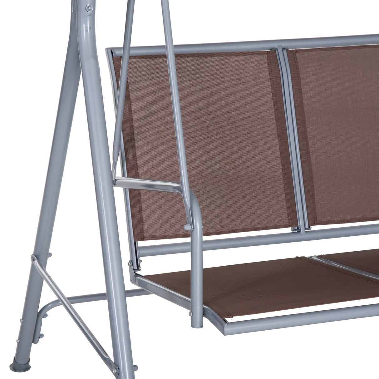 easycomfort easycomfort dondolo da giardino a 3 posti struttura in metallo marrone 170 x 112 x 153 cm ean 8055776910536