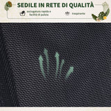 easycomfort easycomfort sedia a dondolo moderna in textilene nero 154x80x84cm ean 8054144133973