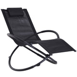 easycomfort easycomfort sedia a dondolo moderna in textilene nero 154x80x84cm ean 8054144133973