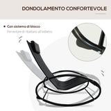 easycomfort easycomfort sdraio dondolo da esterno telaio in acciaio rivestimento in textilene nero ean 8054111848794