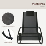 easycomfort easycomfort sdraio dondolo da esterno telaio in acciaio rivestimento in textilene nero ean 8054111848794