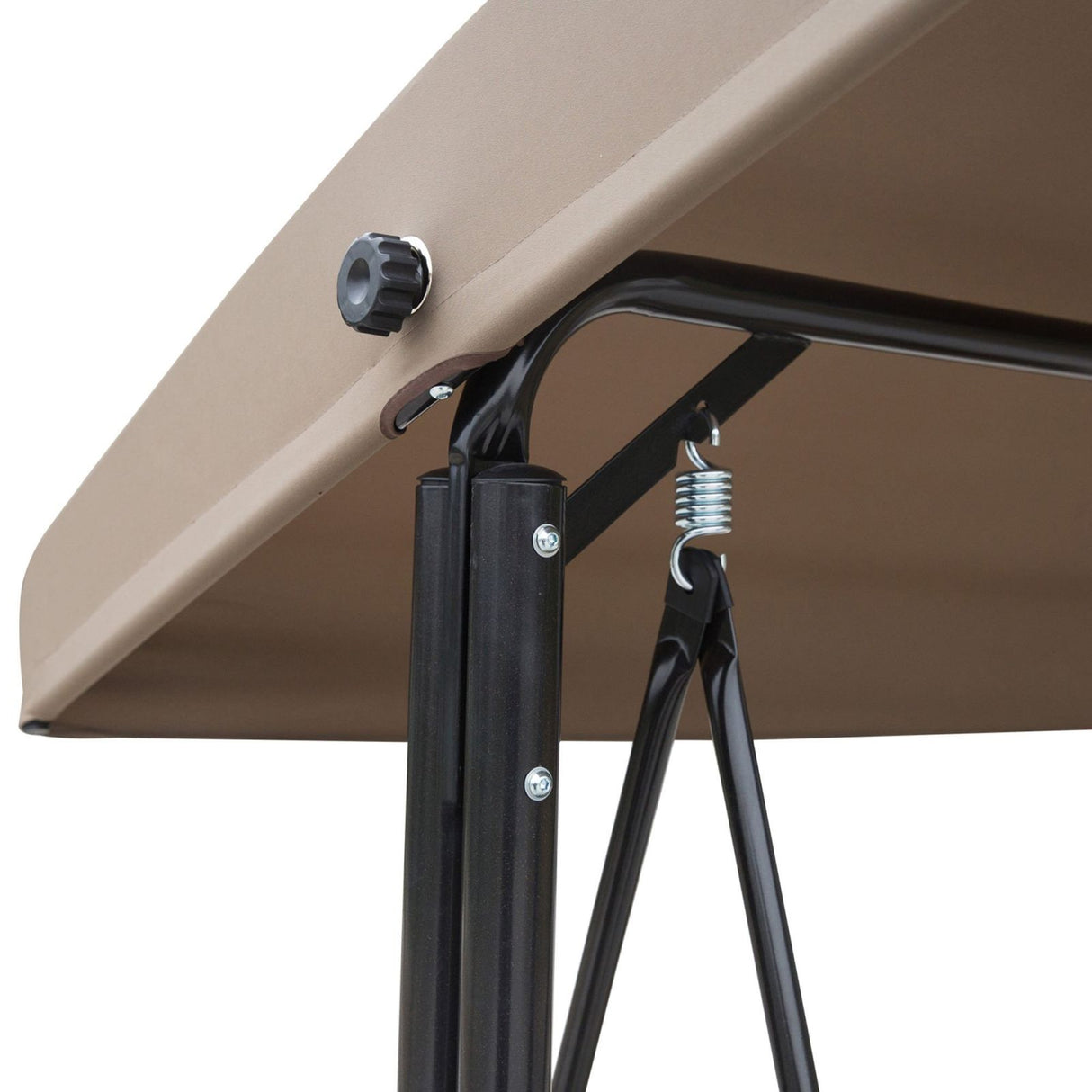 easycomfort easycomfort dondolo da giardino 3 posti tettuccio e tasche portaoggetti marrone ean 8054144136301