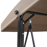 easycomfort easycomfort dondolo da giardino 3 posti tettuccio e tasche portaoggetti marrone ean 8054144136301