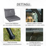 easycomfort easycomfort dondolo 3 posti da giardino o balcone con tettuccio e 2 tavolini ean 8055776912028