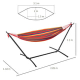 easycomfort easycomfort amaca da giardino autoportante in acciaio e cotone multicolor ean 8054144135168