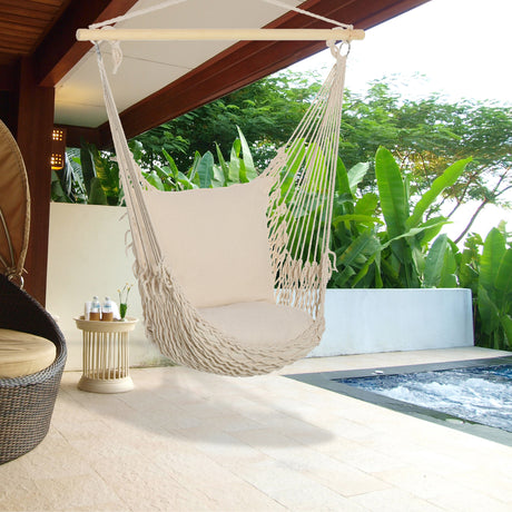 easycomfort easycomfort amaca altalena imbottita in corda per interni ed esterni bianca ean 8054111841757