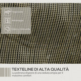 easycomfort easycomfort poltrona sospesa 2 posti per giardino e casa con struttura in acciaio e cuscino 132x126x172cm