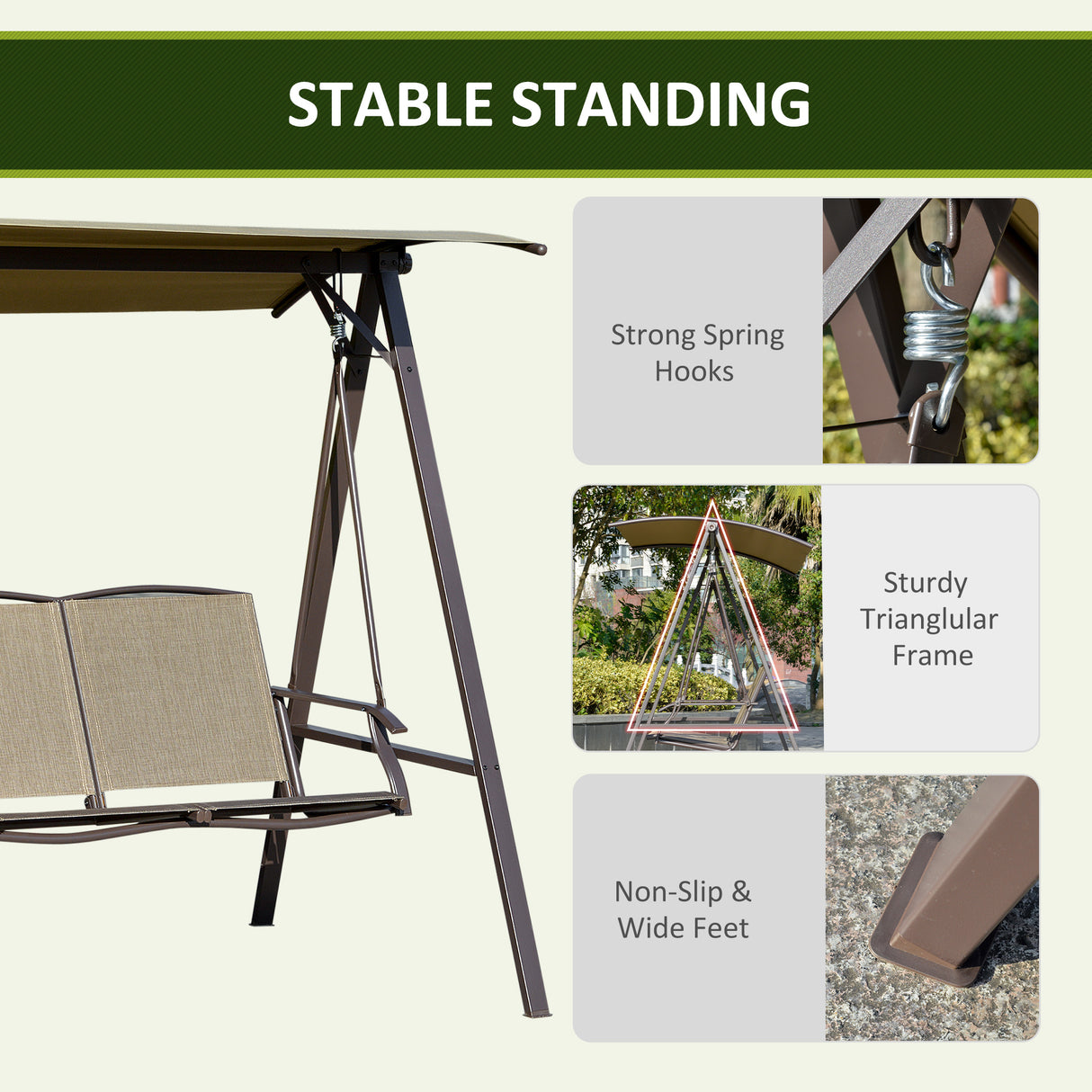 easycomfort easycomfort dondolo da giardino 2 posti con tettuccio regolabile e seduta traspirante 147x125x170cm