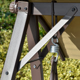 easycomfort easycomfort dondolo da giardino 2 posti con tettuccio regolabile e seduta traspirante 147x125x170cm