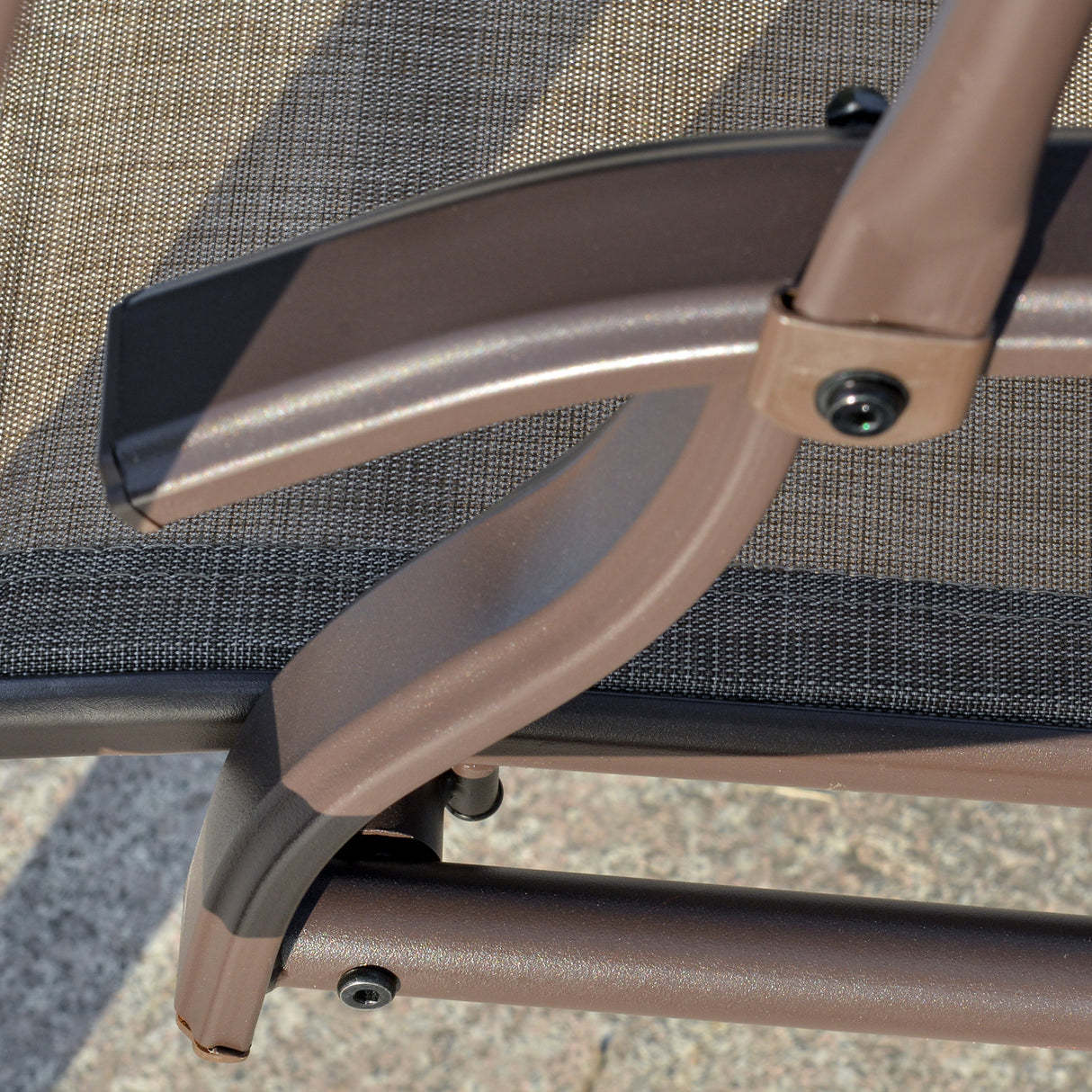 easycomfort easycomfort dondolo da giardino 2 posti con tettuccio regolabile e seduta traspirante 147x125x170cm