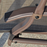 easycomfort easycomfort dondolo da giardino 2 posti con tettuccio regolabile e seduta traspirante 147x125x170cm