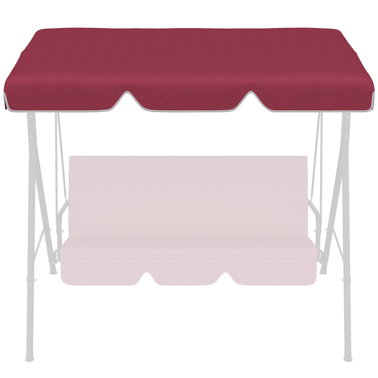 easycomfort easycomfort tettuccio di ricambio per dondolo in poliestere con protezione uv50 192x144cm rosso