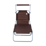 easycomfort easycomfort sdraio pieghevole reclinabile con tettuccio parasole in tessuto oxford marrone ean 8054111843454