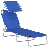 easycomfort easycomfort lettino prendisole da giardino sdraio pieghevole con tettuccio blu ean 8054111842068