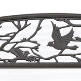 easycomfort easycomfort panchina da esterno in ghisa con schienale con decorazioni 127x60cm marrone ean 8054144133195