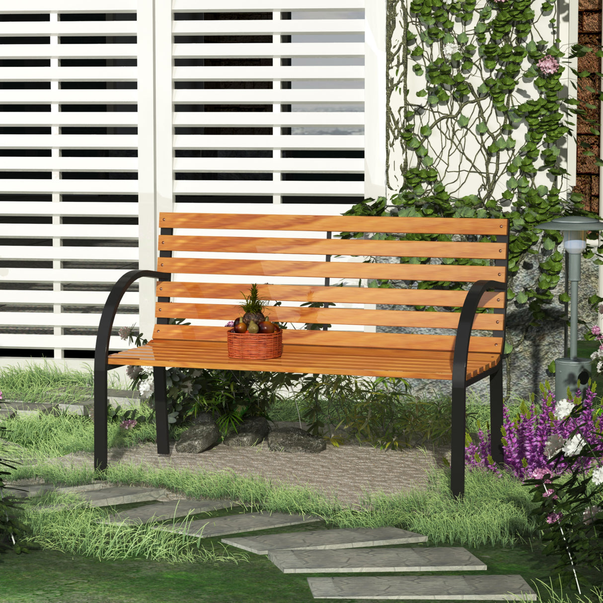 easycomfort easycomfort panca in legno 2 posti panchina da esterno giardino balcone ean 8054144130330