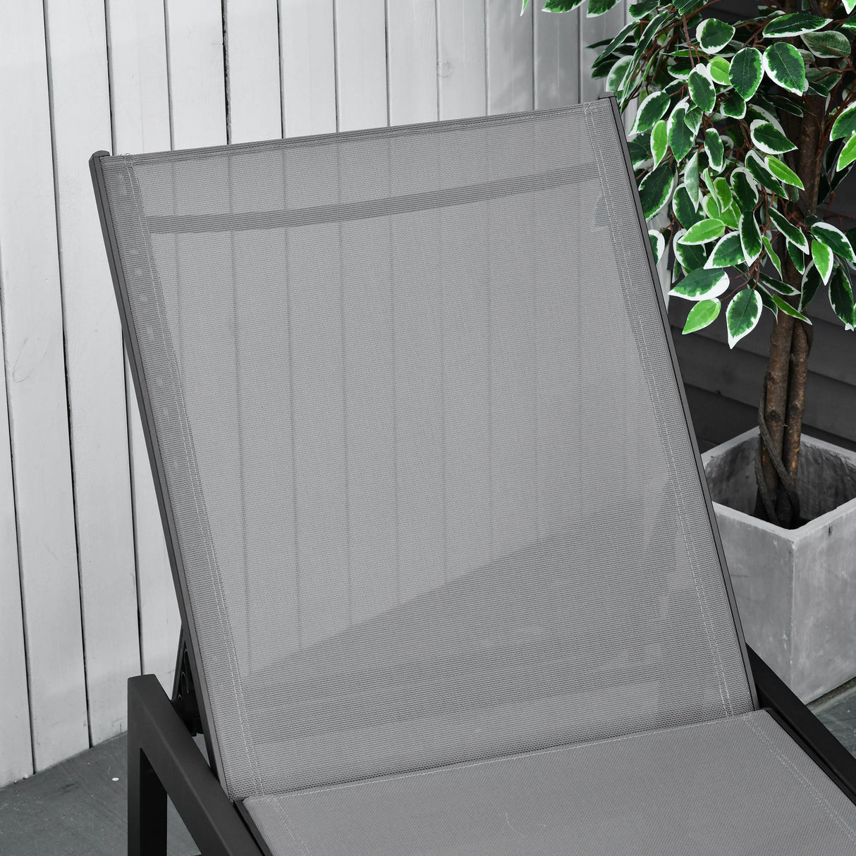 easycomfort offerta limitata lettino sdraio prendisole pieghevole con materassino in textilene colore grigio chiaro