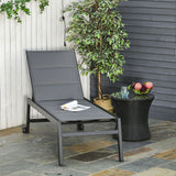 easycomfort easycomfort sdraio da giardino reclinabile su 5 livelli rivestimento imbottito alluminio e texteline grigio ean 8055776913391