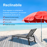 easycomfort easycomfort sdraio da giardino reclinabile su 5 livelli rivestimento imbottito alluminio e texteline grigio ean 8055776913391