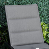 easycomfort easycomfort sdraio da giardino reclinabile su 5 livelli rivestimento imbottito alluminio e texteline grigio ean 8055776913391
