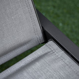 easycomfort easycomfort sdraio da giardino reclinabile su 5 livelli rivestimento imbottito alluminio e texteline grigio ean 8055776913391