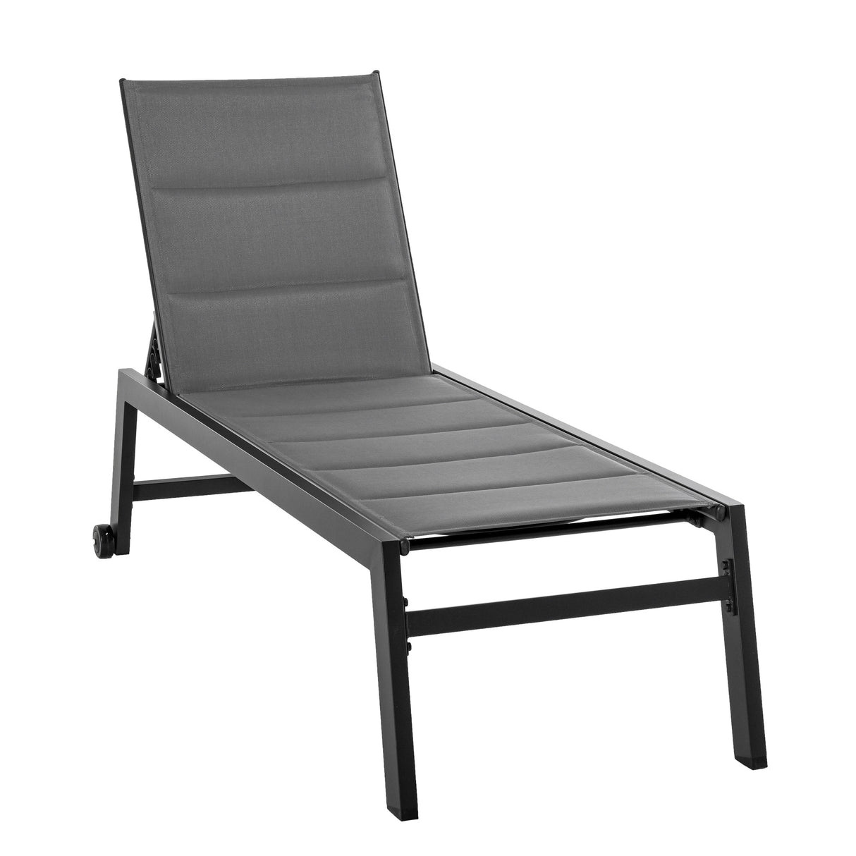 easycomfort easycomfort sdraio da giardino reclinabile su 5 livelli rivestimento imbottito alluminio e texteline grigio ean 8055776913391
