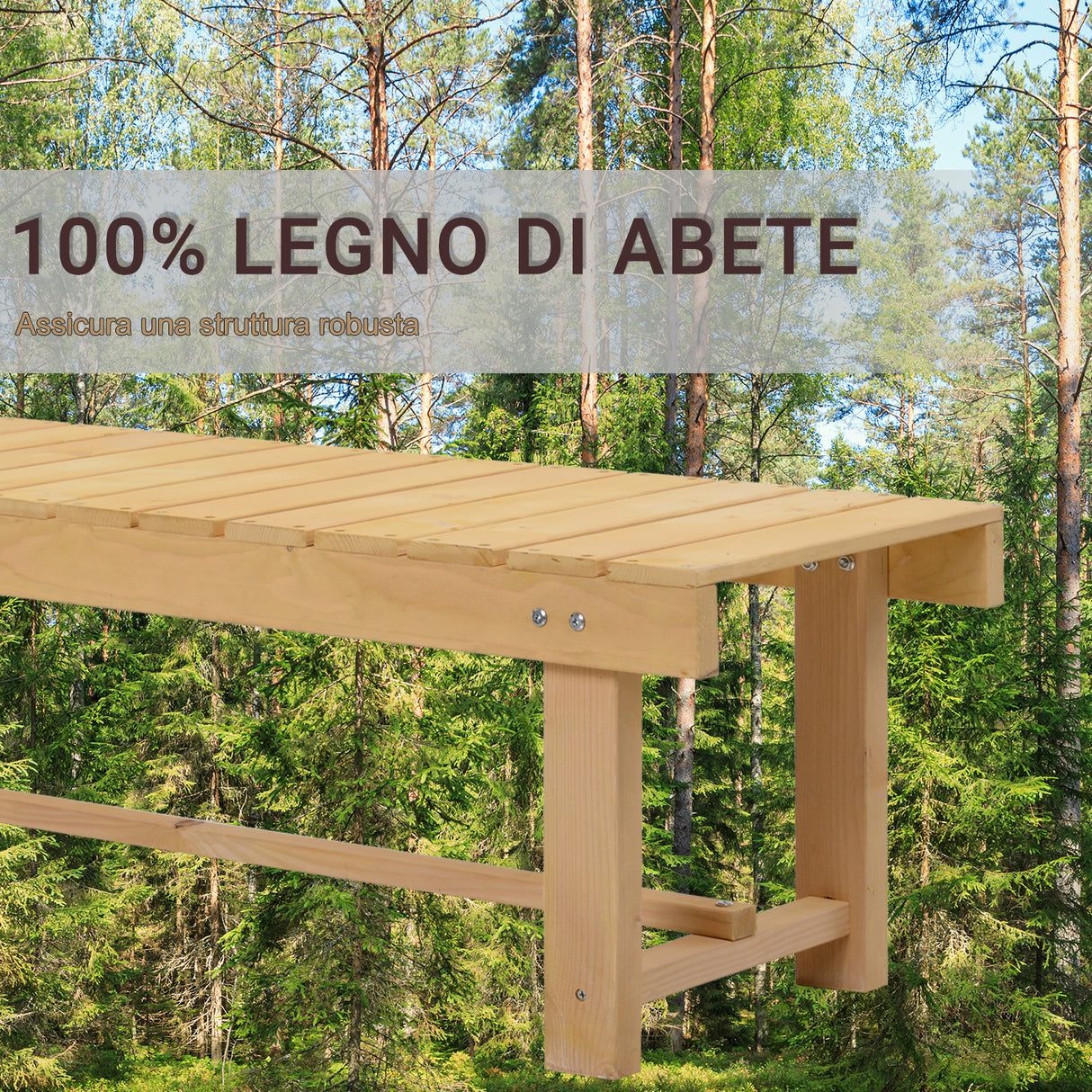 easycomfort easycomfort panchina da esterni impermeabile 2 posti in legno di abete 110x38x35cm ean 8054144130538