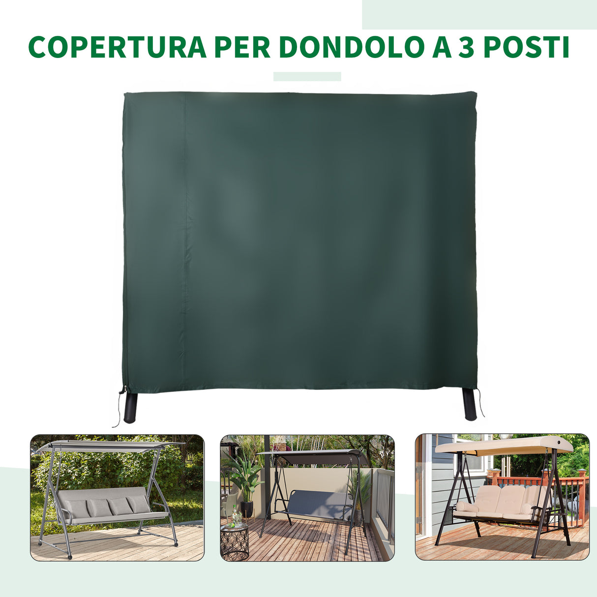 easycomfort easycomfort telo di copertura per dondolo in tessuto oxford impermeabile 177x114x152cm