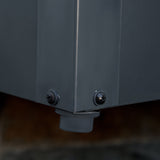 easycomfort easycomfort panca contenitore da esterno con chiave baule da giardino in acciaio 120x62x62cm grigio