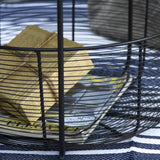 easycomfort easycomfort set di 2 tavolini da giardino in metallo con ceste arredamento da esterno stile industriale nero ean 8055776910338