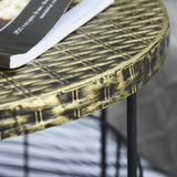 easycomfort easycomfort set di 2 tavolini da giardino in metallo con ceste arredamento da esterno stile industriale nero ean 8055776910338