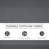 easycomfort easycomfort panchina a dondolo da giardino a 3 posti in metallo e tessuto a rete traspirante 151x75x85cm grigio