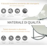 easycomfort easycomfort set 2 sdraio da giardino pieghevoli lettino prendisole in alluminio e texteline beige 61x165x63cm ean 8055776911137