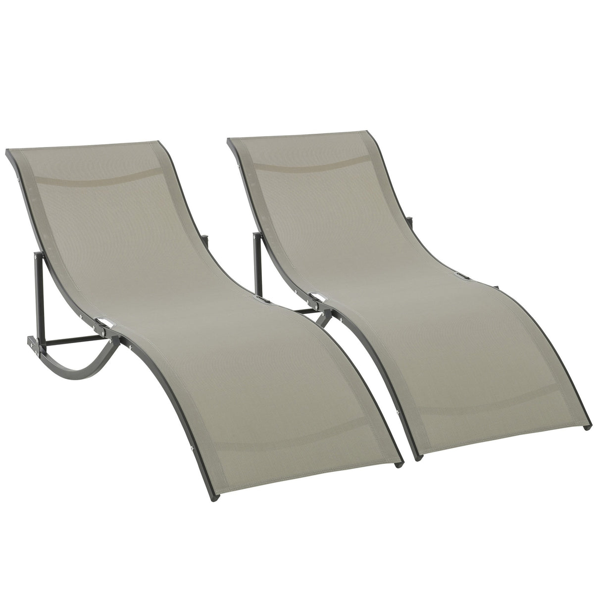 easycomfort easycomfort set 2 sdraio da giardino pieghevoli lettino prendisole in alluminio e textilene 61x165x63cm