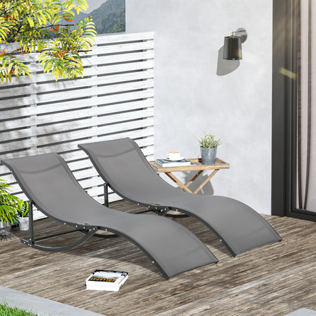 easycomfort easycomfort set 2 sdraio da giardino pieghevoli lettino prendisole in alluminio e textilene 61x165x63cm