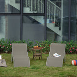 easycomfort easycomfort set 2 sdraio da giardino pieghevoli lettino prendisole in alluminio e textilene 61x165x63cm