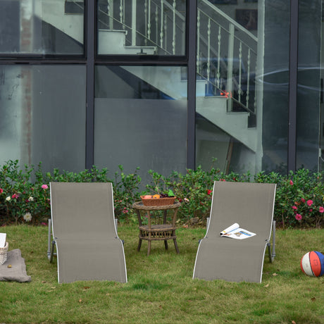 easycomfort easycomfort set 2 sdraio da giardino pieghevoli lettino prendisole in alluminio e textilene 61x165x63cm