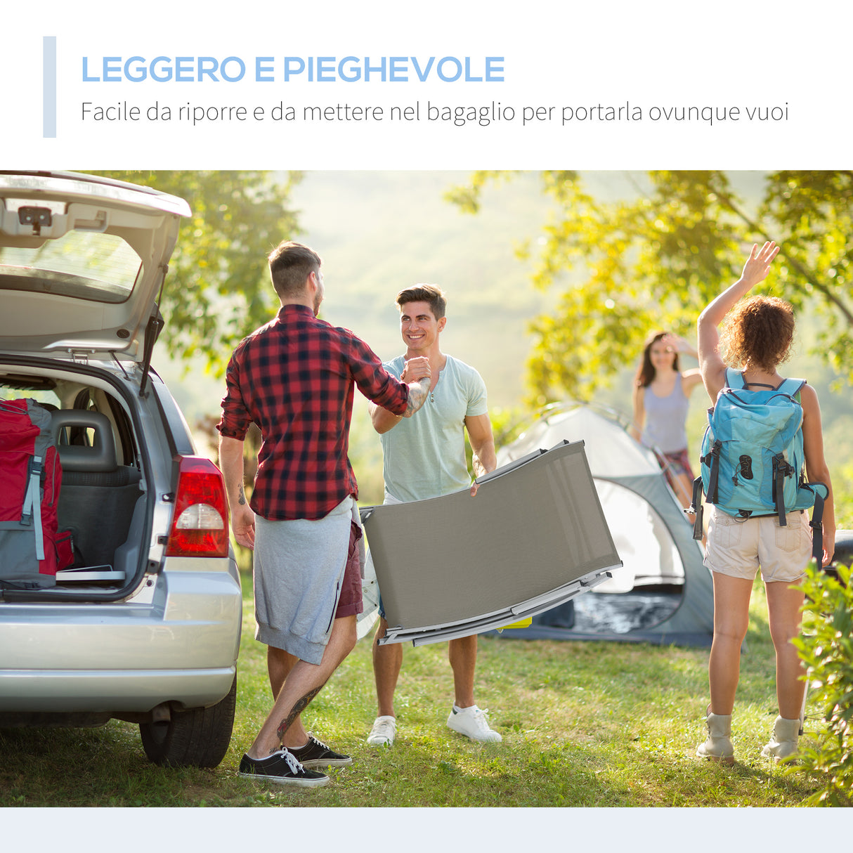 easycomfort easycomfort set 2 sdraio da giardino pieghevoli lettino prendisole in alluminio e textilene 61x165x63cm