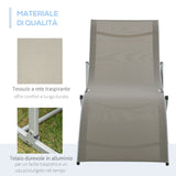 easycomfort easycomfort set 2 sdraio da giardino pieghevoli lettino prendisole in alluminio e textilene 61x165x63cm