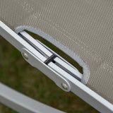 easycomfort easycomfort set 2 sdraio da giardino pieghevoli lettino prendisole in alluminio e textilene 61x165x63cm