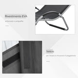 easycomfort easycomfort lettino prendisole in alluminio sedia sdraio da giardino in textilene con poggiatesta rimovibile